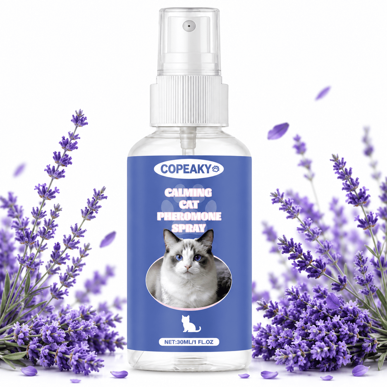 Calming Cat Pheromone Spray, 30ml Cat Calming Spray for Carriers, Bedding, Travel, Vet Visits and Home Use, Comforting Spray for Cats, Pheromone Spray for Multi-Cat Homes, 1 fl oz