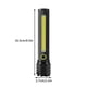 thumbnail image 2 of Linterna recargable por USB de aleación de aluminio | LED COB con zoom, haz potente para exteriores, camping, senderismo, luz de emergencia, 2 of 2