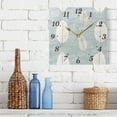 thumbnail image 6 of Minimalistic Leaf Pattern Wall Clock Square Clock Decoration Creative Clock Dual Use Black Pointer 7.78in, 6 of 10