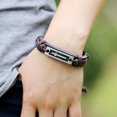 thumbnail image 2 of Veshon Leather Cross Bracelet for Teen Boy or Men, Cool Christian Gift Ideas for Young Teenage Boys for Confirmation, Baptism, Christmas Stocking Stuffers, 2 of 5