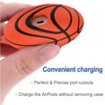 thumbnail image 3 of Apple AirPods Skin, Airpods Charging Case Skin for Airpods 1 & AirPods 2,Takfox Shockproof Anti-Scratch 360° Protective Portable PVC Cover for Airpods 2 / 1 [basketball] Accessories w/ Keychain, Brown, 3 of 7