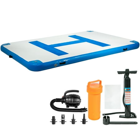 VEVOR Floating Dock 10x6.5 ft, Inflatable Dock Platform 5-6 People w/ Electric Air Pump