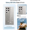 thumbnail image 2 of for Samsung Galaxy S24 Ultra Case, Built-in Camera Lens Protector, [Non-Yellowing] Clear Glitter Protective Shockproof Phone Case, Women Girls Cute Cover for S24 Ultra - Sparkle Clear, 2 of 12