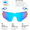 thumbnail image 4 of Xagger Sport Shield Sunglasses for Men Women Cycling Running Baseball UV400 Sun Glasses Wrap Around TR90 Frame, 4 of 7