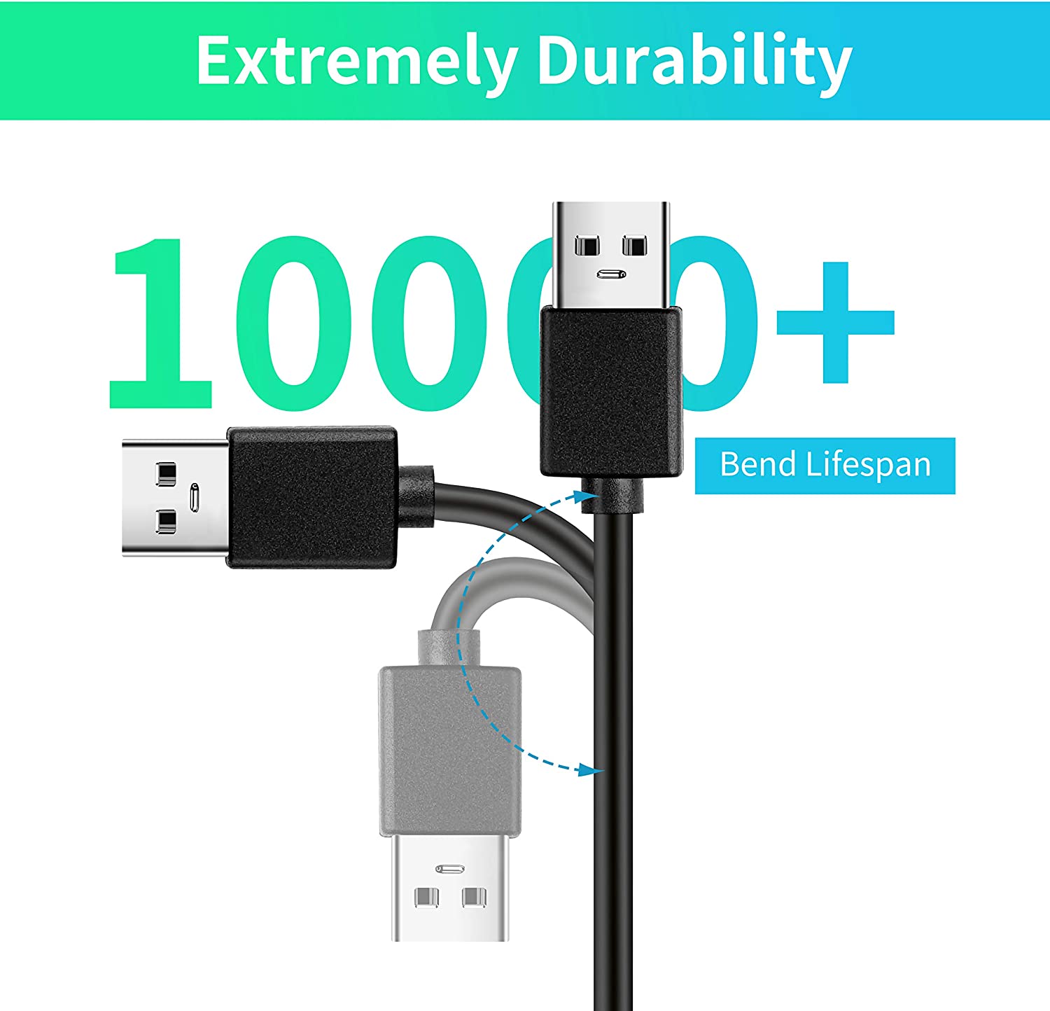 Micro B Cable, USB 3.0 A Male to Micro USB 3.0 Sync Cord,Data Wire for Toshiba,Seagate,Samsung,WD, My - image 2 of 4