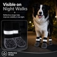 thumbnail image 4 of QZGZDS Dog Socks 4 Pack for Dogs, Anti-Slip Dog Shoes with Grippers, Adjustable Reflective Dog Booties Black, 4 of 7