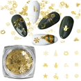 thumbnail image 2 of onlyliua Ofertas Del Día de Hoy Pegatinas para Uñas con Forma de Estrella y Copo de Nieve de Navidad para Mujer, 2 of 2