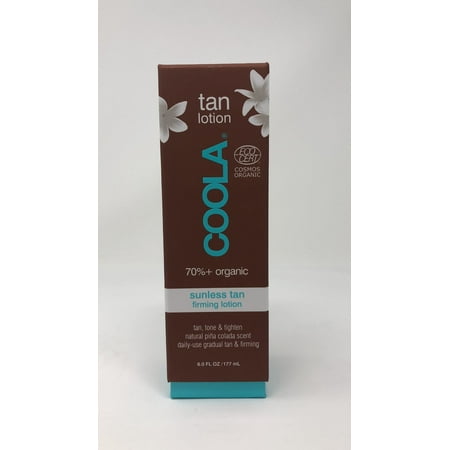 Coola Tan Lotion Organic Sunless Tan Firming Self Tanner Lotion, 6