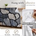 thumbnail image 6 of Natural Stone Small Cabinet Curtains 10"W x 11"L, Farmhouse Rustic Geometric Wall Sink Skirt Dust-Proof Short Curtain for Bathroom Vanity Storage Cubby Desk, Self Adhesive Privacy Drapes, 6 of 9