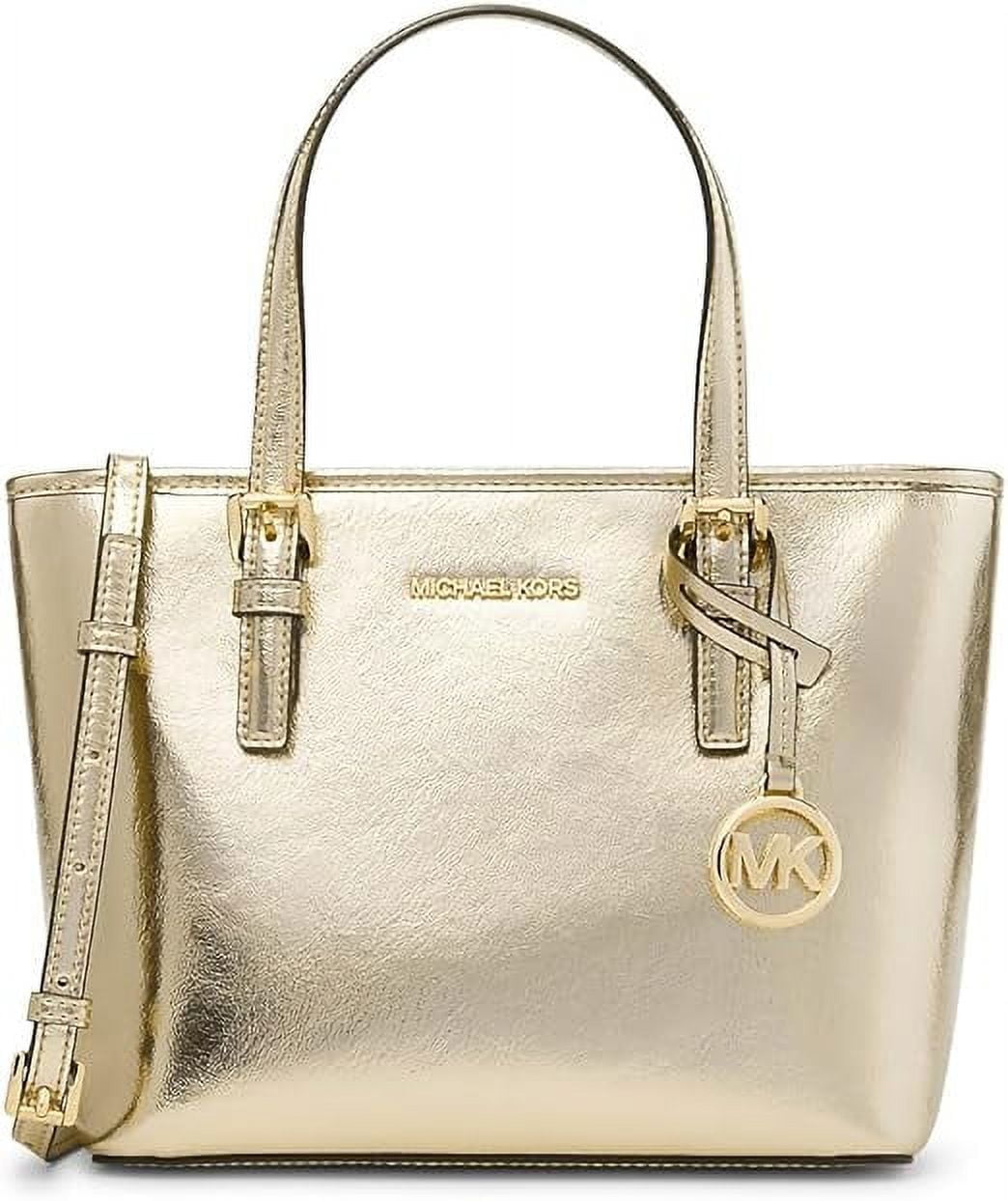 NWT Michael store Kors Charlotte Top Zip Tote MK Signature Shoulder Bag Bisque Multi