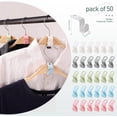 thumbnail image 2 of Clothes Hanger Connector Hooks, 50 Pcs coat Hanger Hooks,Space Saver Hangers, Space Saving for Garderobe/Closet, Connectors Stackable Hanger for Wardrobe Cabinets Clothes Organiser (Multi-color), 2 of 5