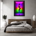 thumbnail image 3 of Stephen Chambers 23x32 Black Modern Wood Framed Wall Art Titled - Neon Venus 30, 3 of 6