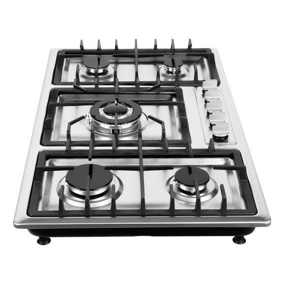 86*51*8cm 5 Burners Built-in Silver Gas Cooktop Stainless Steel Gas Stove Kitchen Cooker Hob for Domestic Commercial Cooking