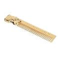 thumbnail image 4 of Beard Comb, Smoothing Comb Teeth Beard Styling Comb Three Dimensional Portrait Shape Stainless Steel  For Home For Travel  For Office Gold, 4 of 8