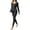 Black, variant on Tsivenald Womens Thermal Underwear Set 2 Piece Ultra-Soft Fleece Lined Long Sleeve Top & Long Johns Bottom Warm Winter Base Layer