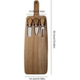thumbnail image 6 of Wooden Cheese Board - Cheese Board with Handle | Wooden Charcuterie Boards | Cheese Tray Serving Platter Wooden Board | Multifunctional Serving Trays with Cheese Tools for Kitchen, Home, 6 of 7