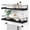 3. Black-grey, variant on White Floating Shelves for Bathroom Organizer Over Toilet, Bathroom Shelves Wall Mounted with Towel Rack, Corner Wall Shelf for Bedroom Decor Kitchen Storage (White-Dark Grey, Set of 2)