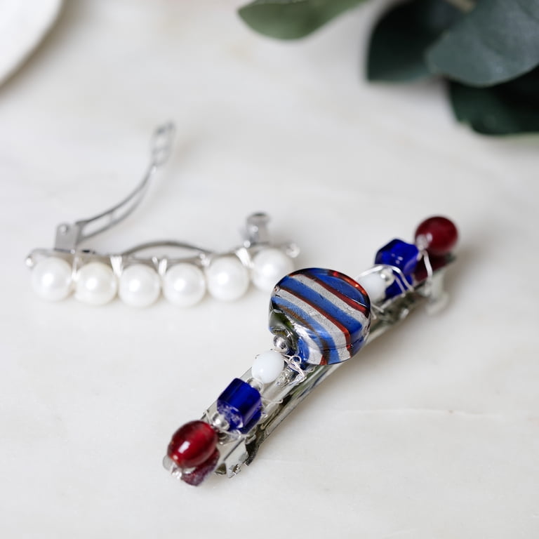 Cousin DIY 3 in Metal French Barrette, Hair Clip, Silver, 18  display picture 1