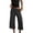 03-Dark Gray, variant on Fold Over Wide Leg Capri Pants for Women -Fashion Cozy Low Rise Cropped Gaucho Pants Casual Lounge Pajamas Pants Bottoms 03-Dark Gray M