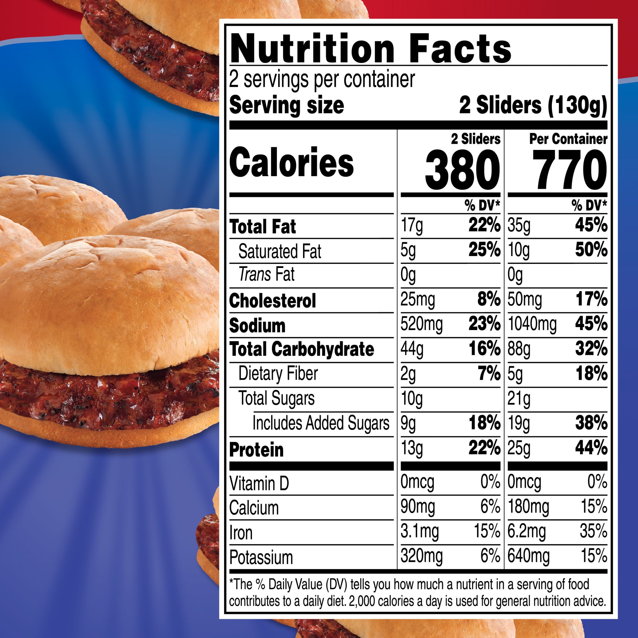 State Fair BBQ Rib Sliders, Fully Cooked, 4 Count, 9.24 oz (Frozen)