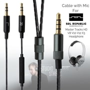 Replacement Mic Cable For Sol Republic Master Tracks HD V8 V10 V12 X3 Headphones