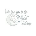 thumbnail image 1 of Leutsin English Letter Moon Star Combination Acrylic Mirror Sticker Three-dimensional, 1 of 1