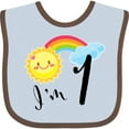 thumbnail image 3 of Inktastic I'm 1- First Birthday Sun Rainbow Boys or Girls Baby Bib, 3 of 4