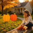 thumbnail image 4 of PVC Pumpkin Yard Stakes Set: Durable Autumn Garden Decor - Outdoor Fall Decorations, 4 of 8