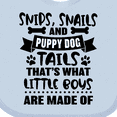 thumbnail image 4 of Inktastic Snips Snails and Puppy Dog Tails That's What Little Boys Boys Baby Bib, 4 of 4