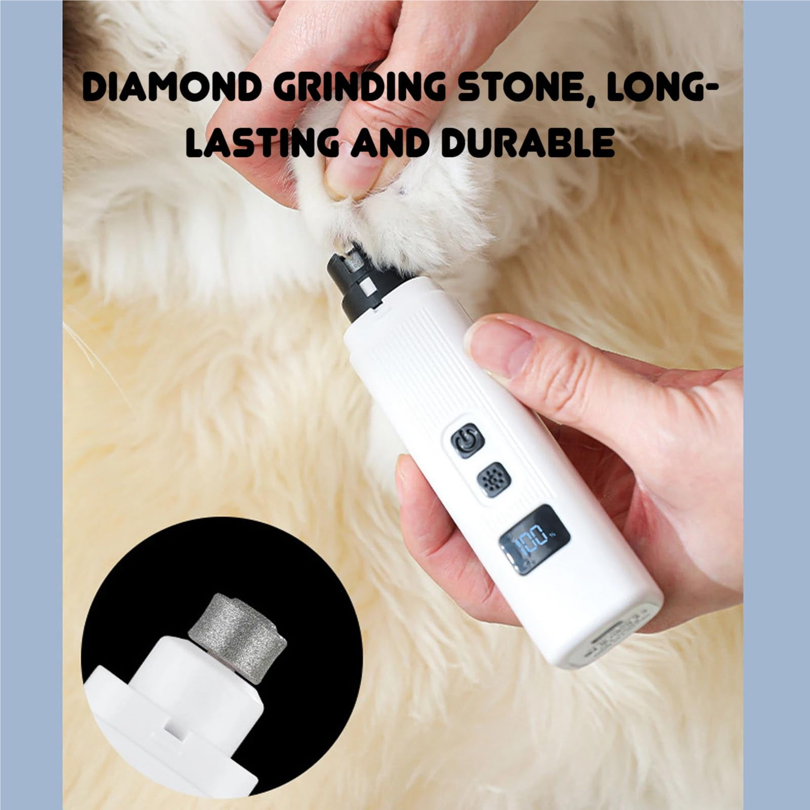 Catlabo Cat Nail,Two Adjustable With 360° Grinding Settings,Battery