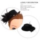 thumbnail image 2 of EeaseMX Pinza para el cabello con forma de sombrero de plumas, adorable horquilla para el cabello, accesorio para el cabello, 2 of 8
