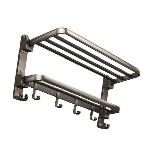 Toallero moderno Toallero de baño Toallero plegable Organizador de toallas Toallero con estante Toallero de baño Toallero para cocina S