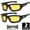 Yellow Lens Sunglasses, variant on 2 PAIRS Choppers Padded Wind Resistant Driving Sunglasses Motorcycle