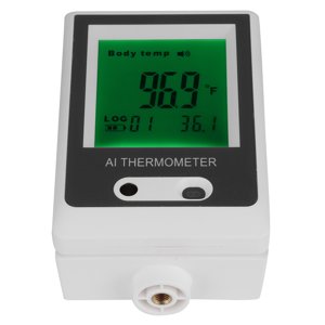 Thermometer Wall-Mounted USB Automatic Temperature Tester Meter with Voice Alarm Broadcast