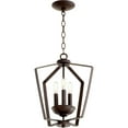 thumbnail image 3 of 894-3-86-Quorum Lighting-3 Light Entry Pendant in Quorum Home Collection style - 13 inches wide by 15.5 inches high-Oiled Bronze Finish, 3 of 5