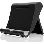 Support pour téléphone de bureau, Support pour Téléphone pliable, Support de tablette réglable universel multi-angle Compatible avec la plupart des téléphones et tablettes de bureau (Noir)