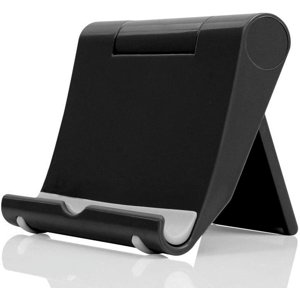 Support pour téléphone de bureau, Support pour Téléphone pliable, Support de tablette réglable universel multi-angle Compatible avec la plupart des téléphones et tablettes de bureau (Noir)