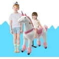 thumbnail image 6 of Ride on Unicorn Toy, Cuoote Ride on Toys for Kids 4-9 Years, Mechanical Walking Plush Animal, No Battery, 165 LBS Capacity, 6 of 10