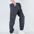 thumbnail image 4 of Boys Cargo Pants Stretch Elastic Waist Twill Joggers Kids Solid Casual Pants with Pockets, 4 of 6