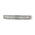 thumbnail image 2 of 1/10 ct. t.w Round Cut Lab Created Moissanite Diamond Half Eternity Stackable Band Ring For Women In 14K Solid White Gold (G-H Color, VVS1 Clarity, 0.10 Cttw)-8.5, 2 of 8
