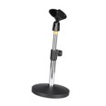 thumbnail image 2 of Yinanstore Support de Micro Robuste à Hauteur Réglable Accessoires Noir Support Professionnel pour Performance Réunions Studio Chant Argent, 2 of 8