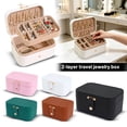 thumbnail image 6 of Mini Portable Zipper Jewelry Travel Box, Compact PU Leather Small Jewellery Organizer Storage Case for Rings Earrings Studs, Travel Gift Jewelry Holder, 6 of 6