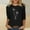 Black, variant on Womens Tops Plus Size 3/4 Sleeves Round Neck Printed Casual Tops Wine S