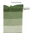 thumbnail image 5 of Faux Linen Valances for Windows Sage Green Ombre Stripe Curtains Valance Light Filtering Rod Pocket Small Window Treatment for Kitchen Living Room Bedroom 42x18In, 5 of 6