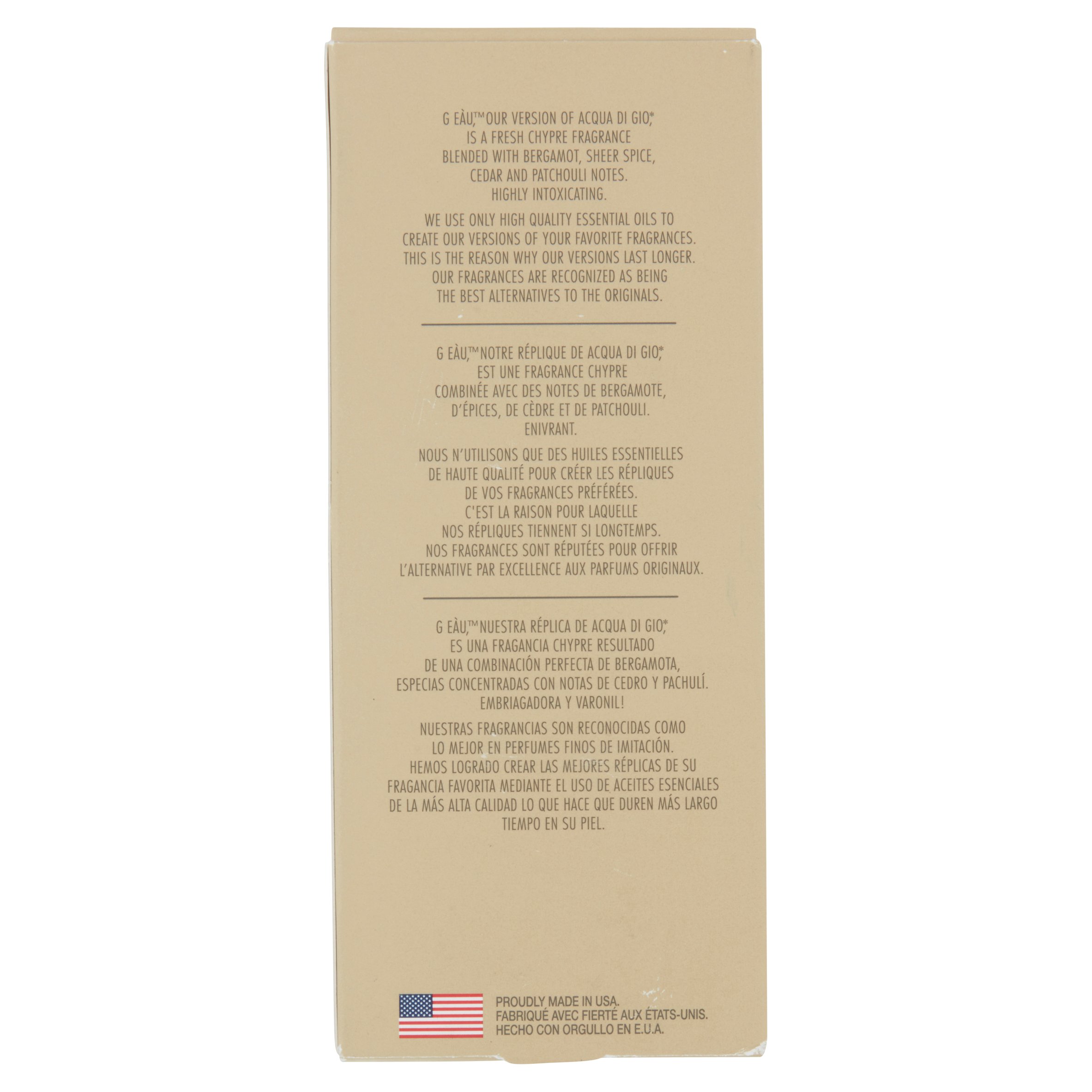 Belcam G Eau De Toilette for Men, 3.4 Fl oz in Macao at MOP 201, Rating 5