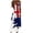 #0184-Multicolor, variant on Dresses for Women Union Jack Glitter Print Spaghetti Strap V Neck Maxi Length Loose Fit Breathable Sundresses Casual Versatile Dresses Holiday Style Wear Gift