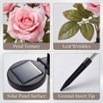 thumbnail image 4 of Solar Flower Lights Outdoor Pink Faux Roses Waterproof Outdoor Lawn Decorative Pathway Light, 4 of 6