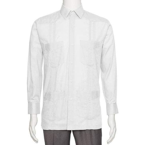 Mens Linen Look Guayabera Shirt