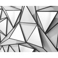 thumbnail image 3 of Diseño de triángulo negro de metal con decoración de pared de espejo. Sincero Hogar, 3 of 6