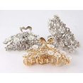 thumbnail image 3 of Fancy Hair Claw Jaw Clips Pins for Women - Vintage Chic Alloy Rhinestone Crystal No-slip Hair Catch Clamp Hair Clips Hair Updo Grip Hair Accessories(sliver), 3 of 4